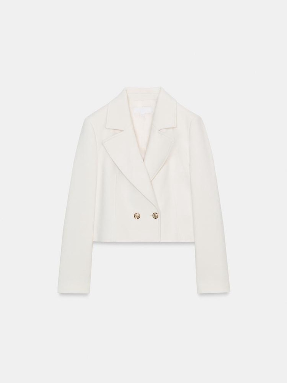 NWT Zara Cropped Double-Breasted Blazer - Ecru - XS